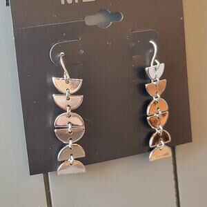Silver Tone Geometric Dangle Earrings, New, Kohl's Casual Panel 5